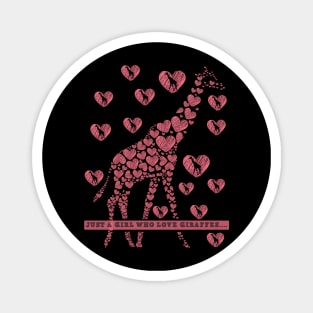 Just a Girl Who Loves giraffes.... Magnet